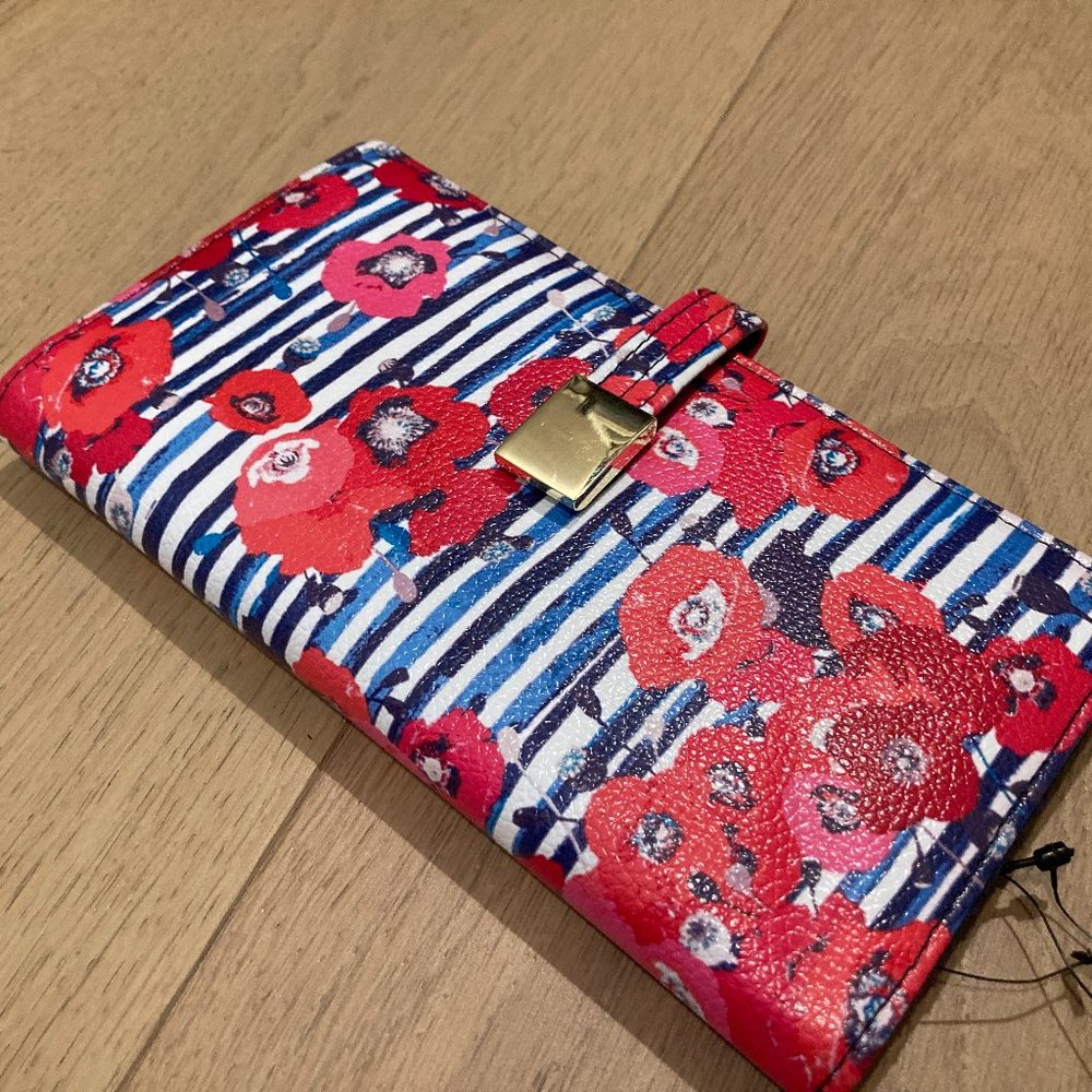 Wilsons Leather Red Floral Wallet